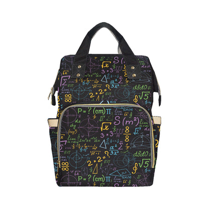 Math Pattern Print Design 03 Diaper Bag Backpack