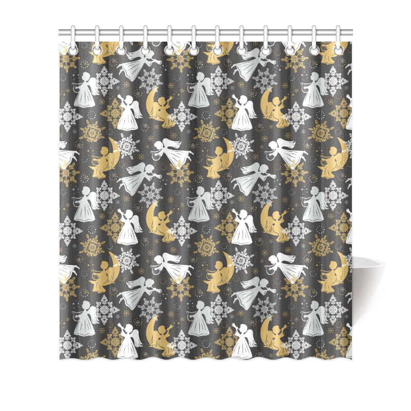 Angel Pattern Print Design 04 Shower Curtain