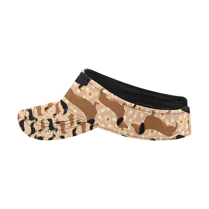 Dachshund Pattern Print Design 011 Unisex Sun Visor