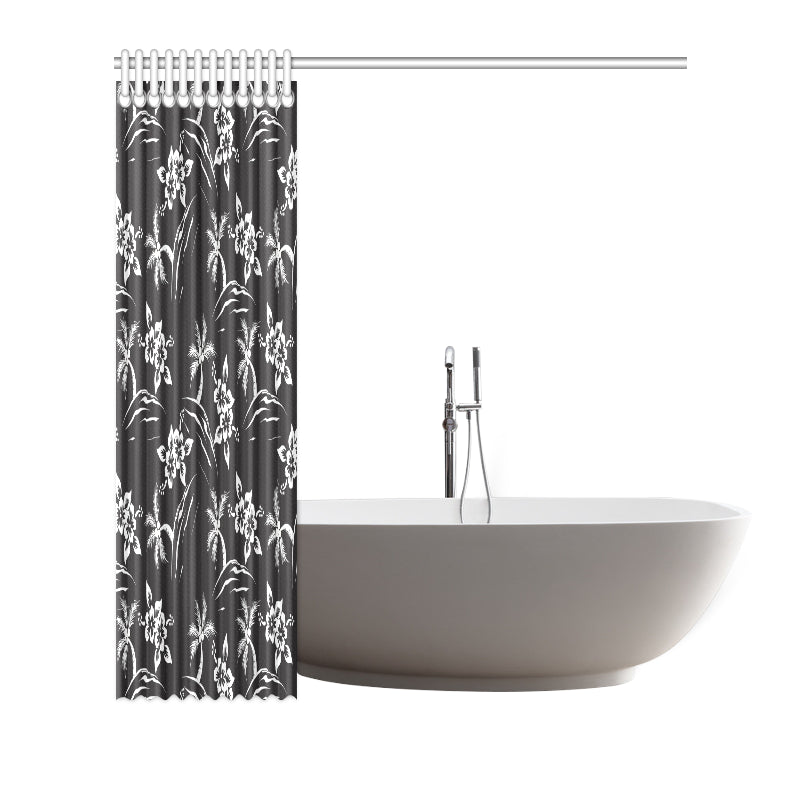 Palm Tree Pattern Print Design PT02 Shower Curtain
