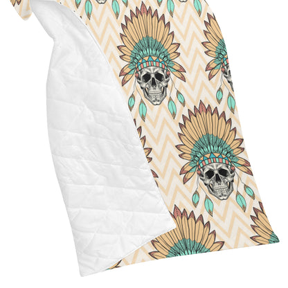 Indian Skull Pattern Premium Quilt
