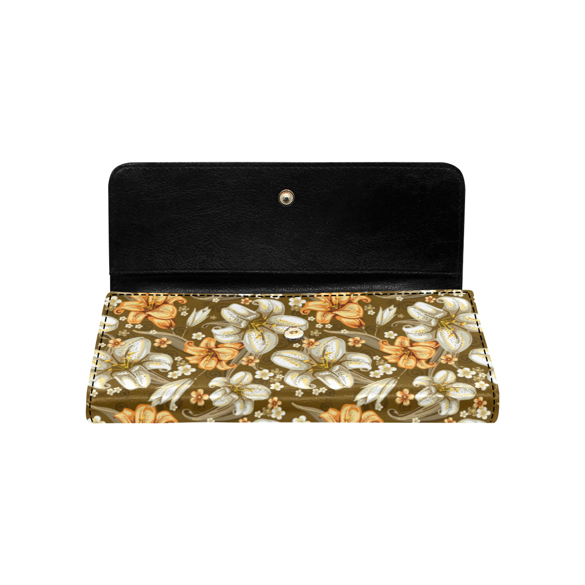 Lily Pattern Print Design 01 Women's Trifold Wallet