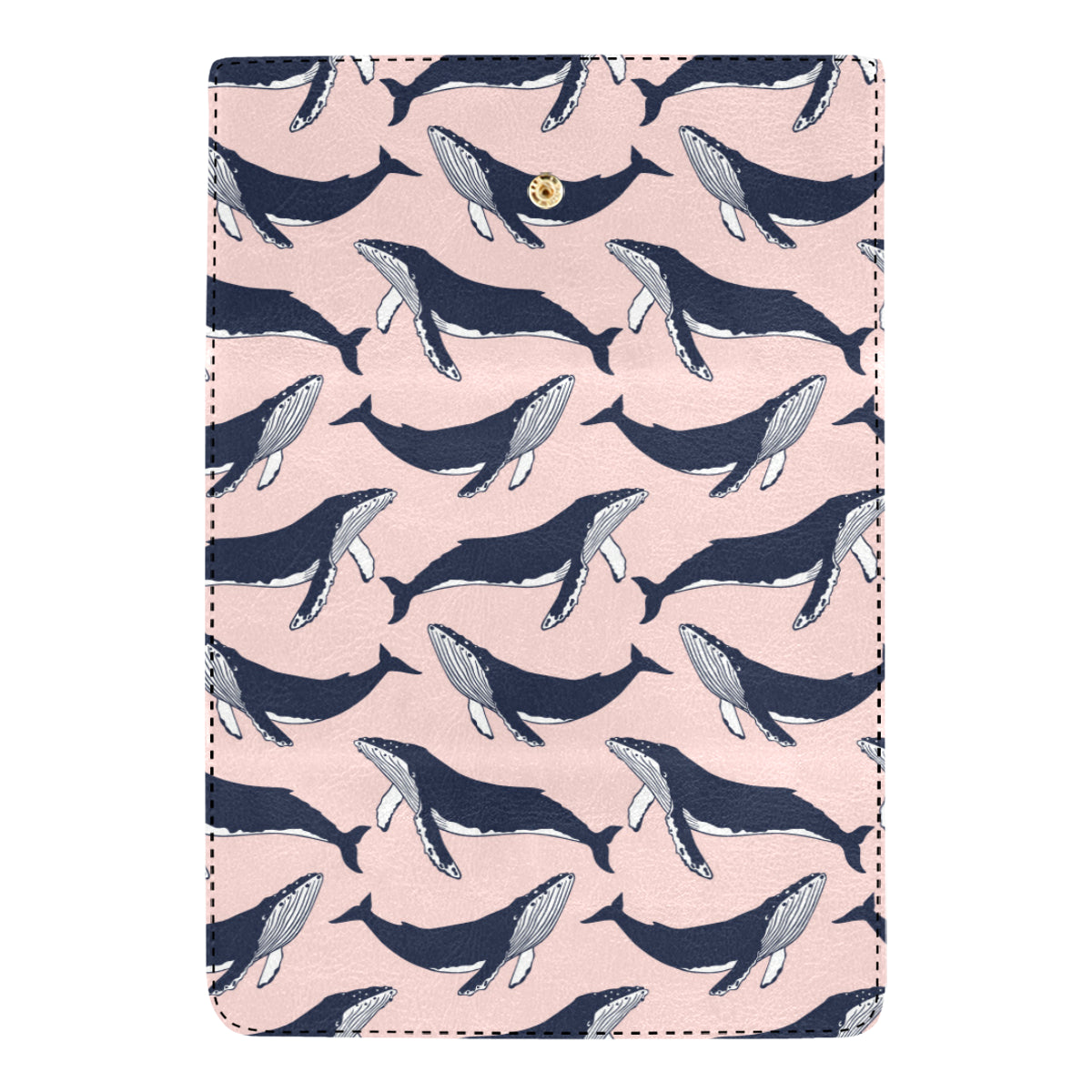 Humpback Whale Pattern Print Design 02 Women's Trifold Wallet
