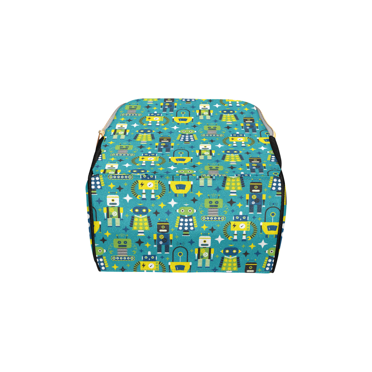 Robot Pattern Print Design A02 Diaper Bag Backpack
