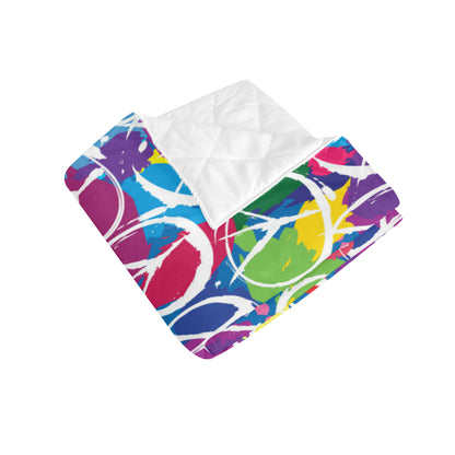 Peace Sign Colorful Pattern Print Design A02 Premium Quilt