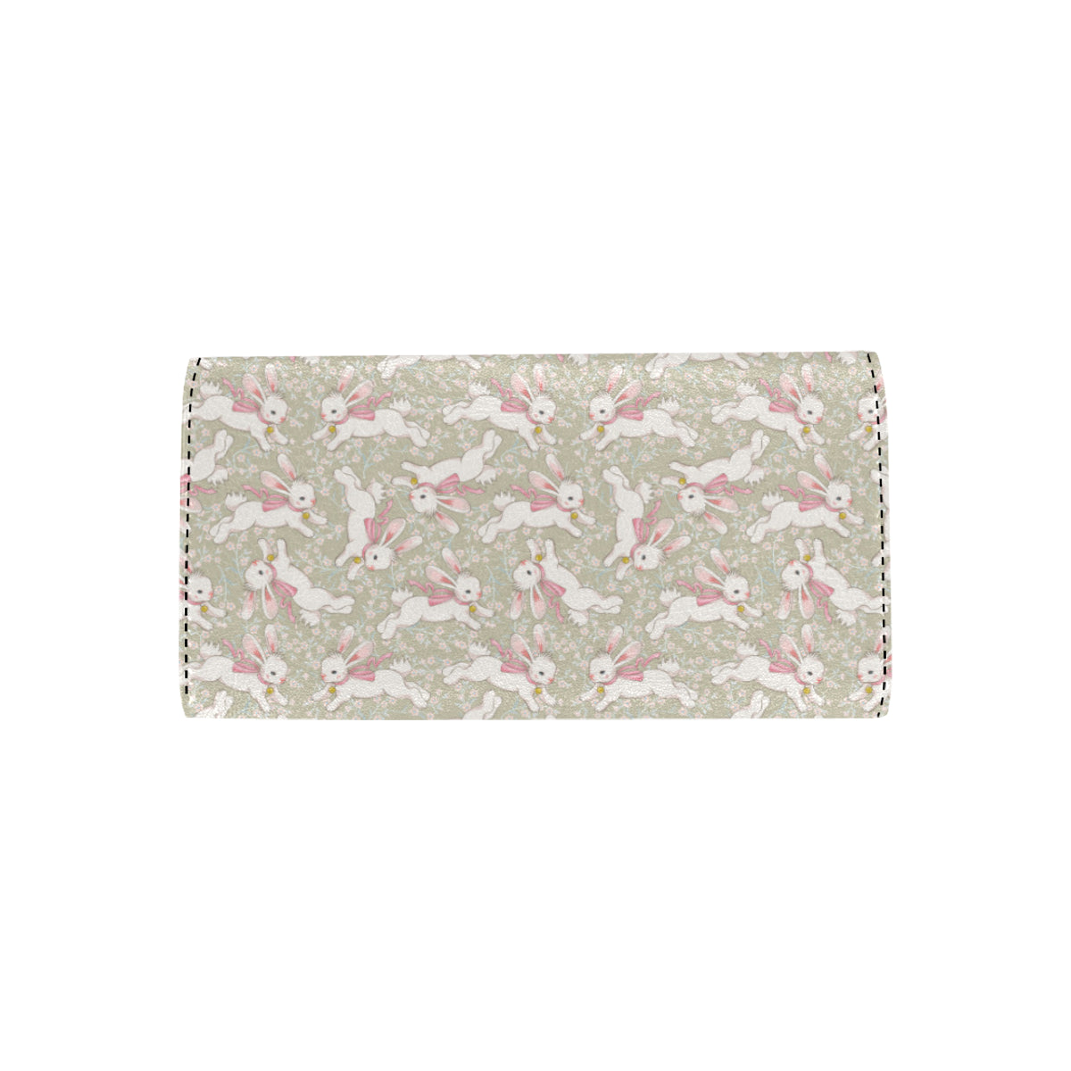 Bunny Pattern Print Design 06 Women's Trifold Wallet
