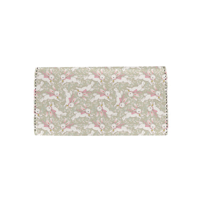 Bunny Pattern Print Design 06 Women's Trifold Wallet
