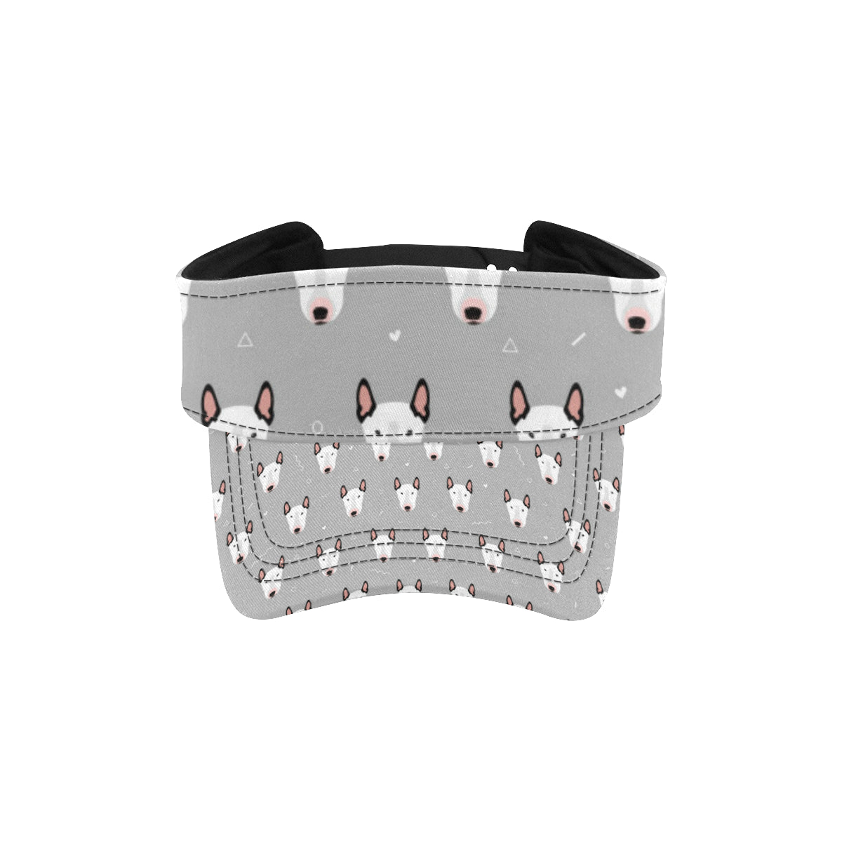 Bull Terrier Head Print Pattern Unisex Sun Visor