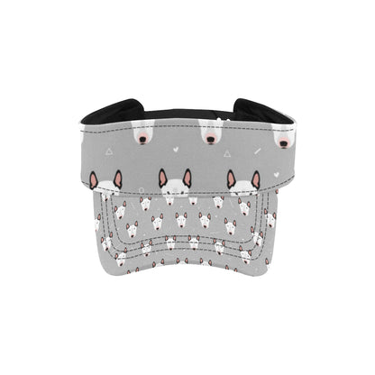 Bull Terrier Head Print Pattern Unisex Sun Visor