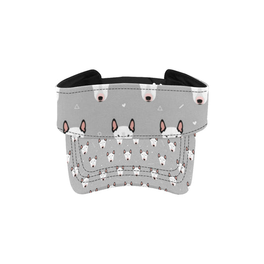 Bull Terrier Head Print Pattern Unisex Sun Visor