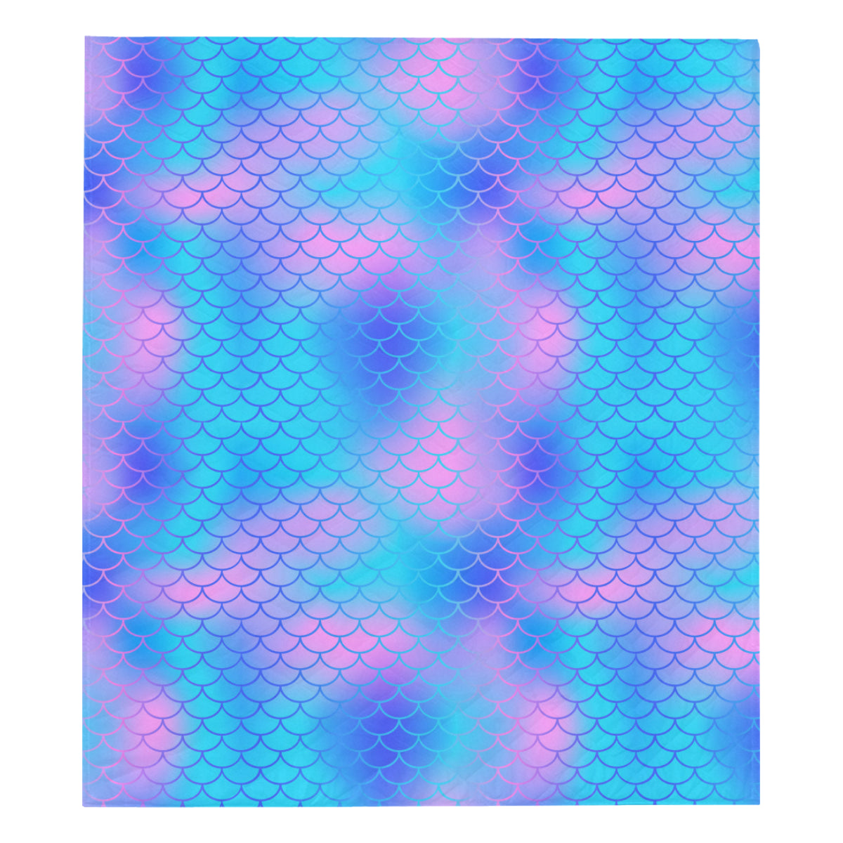 Mermaid Scales Pattern Print Design 04 Premium Quilt
