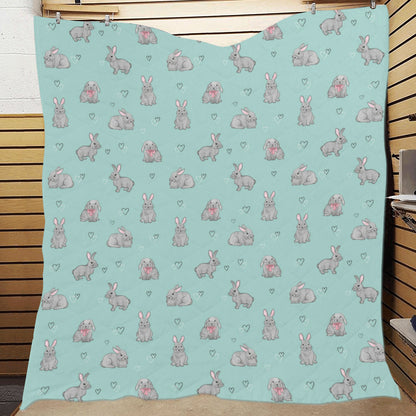 Bunny Pattern Print Design 02 Premium Quilt