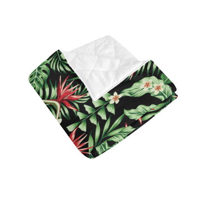 Bird Of Paradise Pattern Print Design BOP05 Premium Quilt