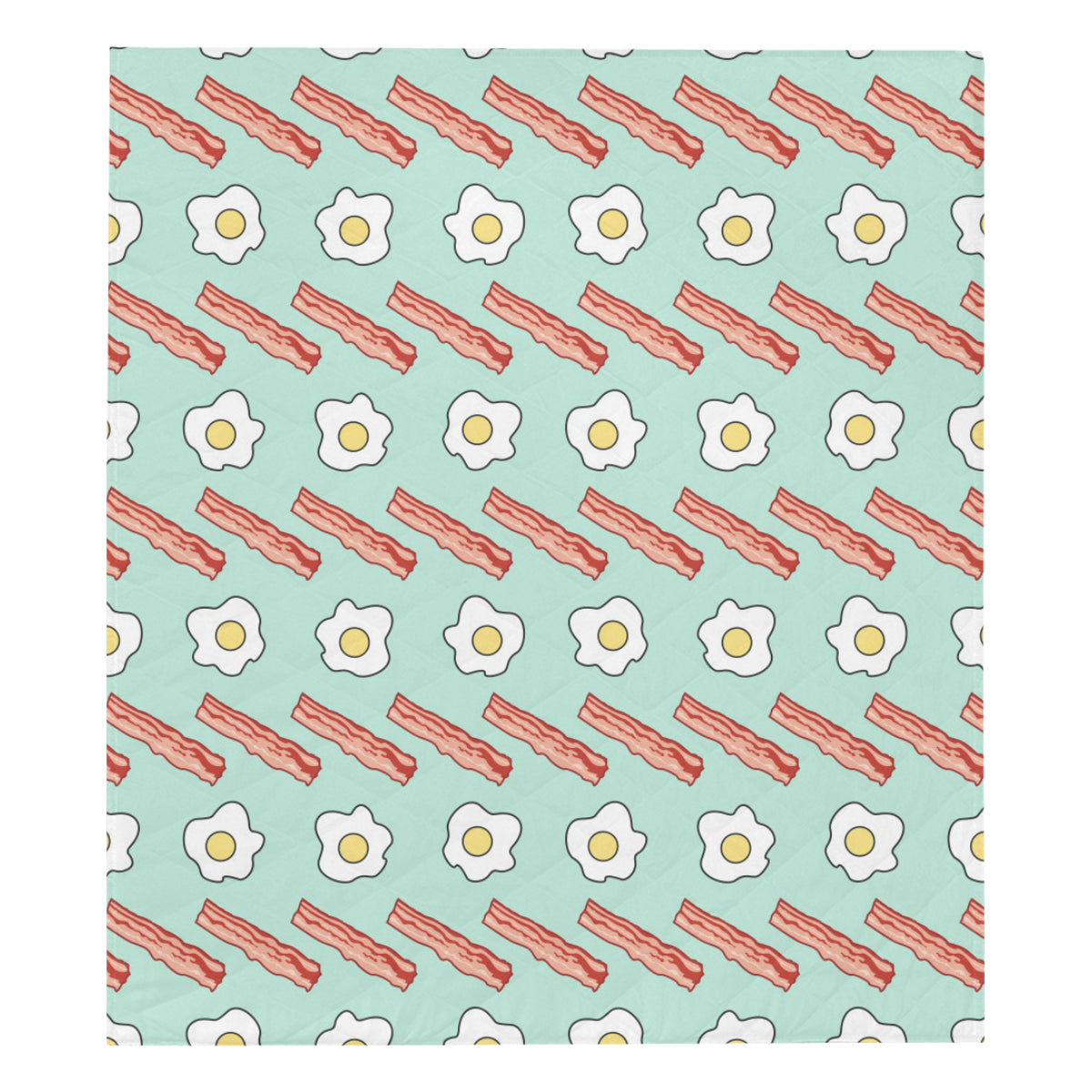 Bacon Sausage Pattern Print Design 01 Premium Quilt