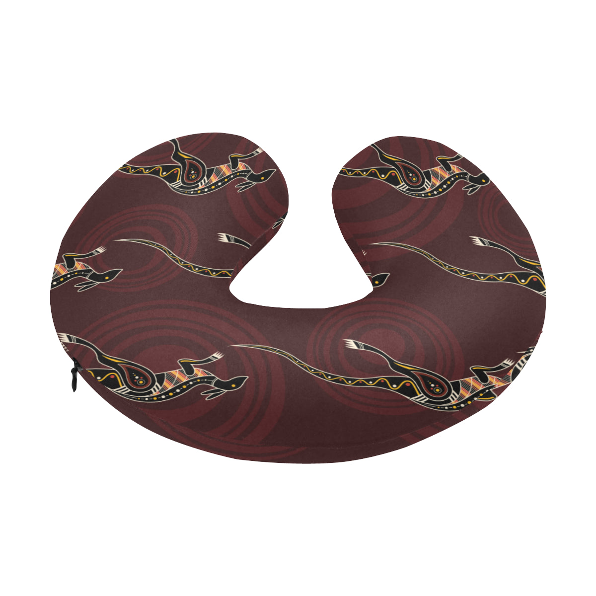 Kangaroos Pattern Print Design 05 U-Shaped Travel Neck Pillow