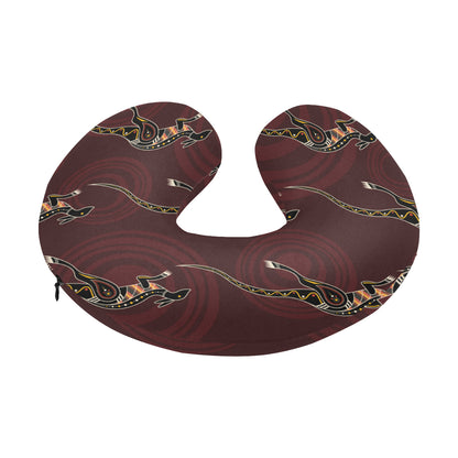 Kangaroos Pattern Print Design 05 U-Shaped Travel Neck Pillow