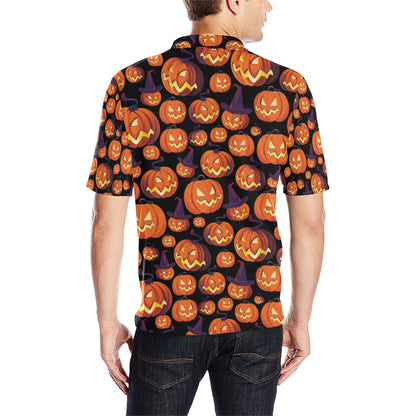 Halloween Pattern Print Design 04 Men Polo Shirt