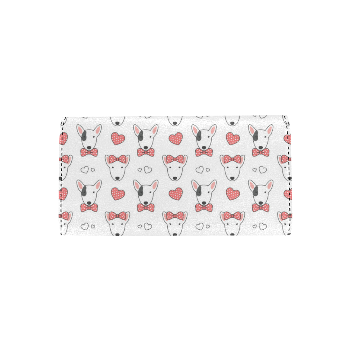 Bull Terriers Pattern Print Design 08 Women's Trifold Wallet