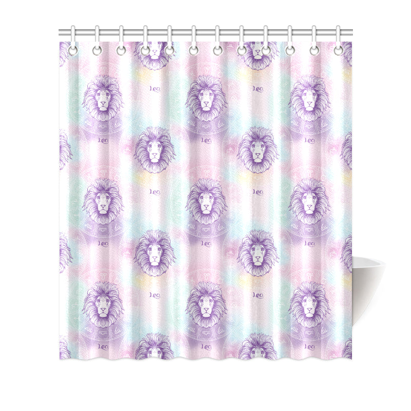 Leo Pattern Print Design 03 Shower Curtain