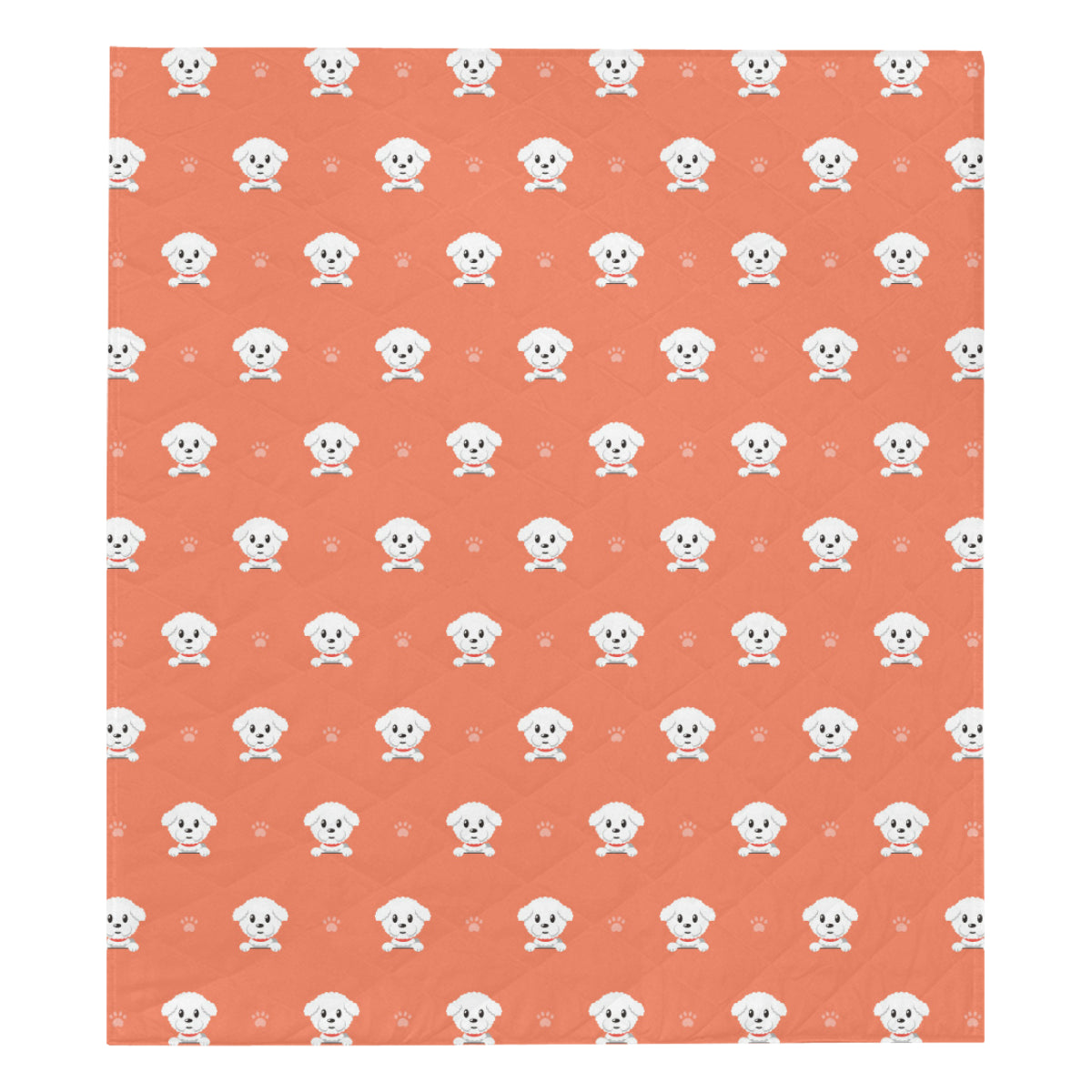 Bichons Frise Pattern Print Design 02 Premium Quilt