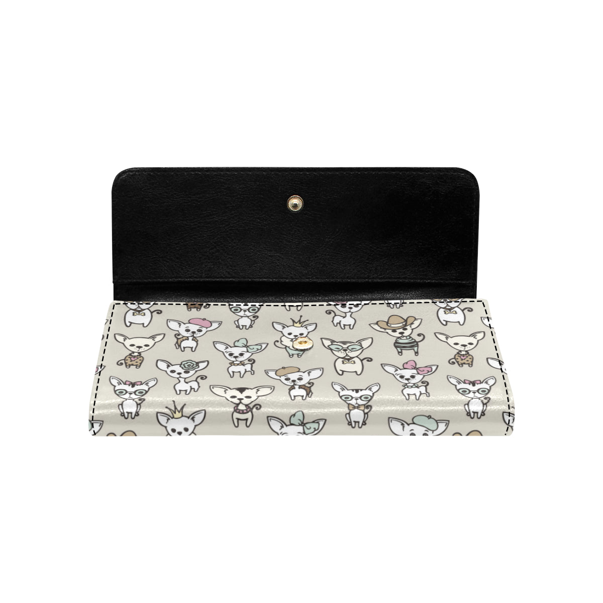 Chihuahua Pattern Print Design 02 Women's Trifold Wallet