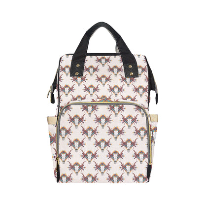 Buffalo Head Pattern Print Design 02 Diaper Bag Backpack
