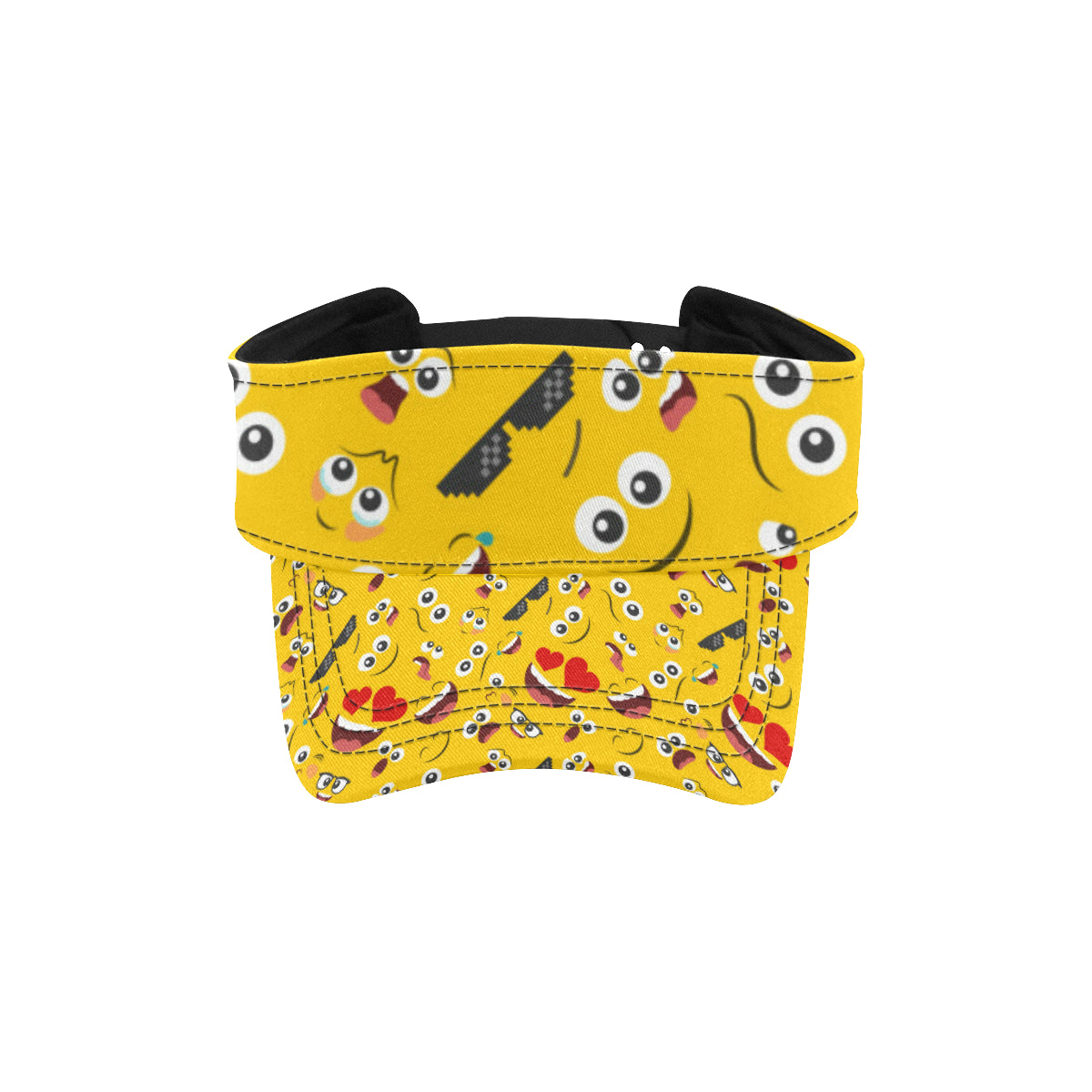 Emoji Face Print Pattern Unisex Sun Visor