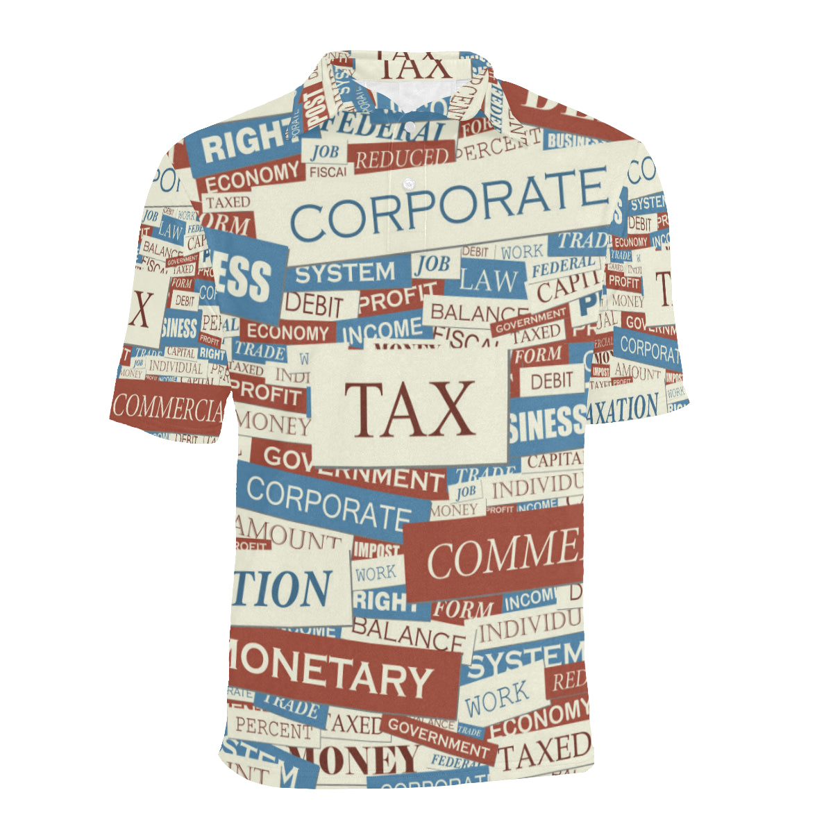 Accounting Financial Pattern Print Design 01 Men Polo Shirt