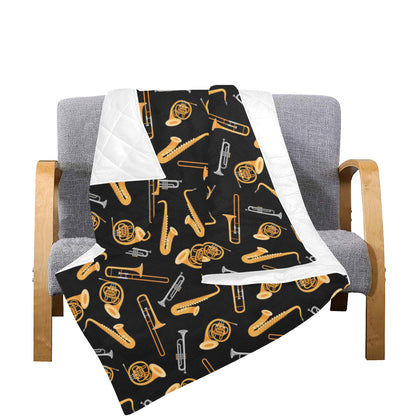Jazz Pattern Print Design 01 Premium Quilt