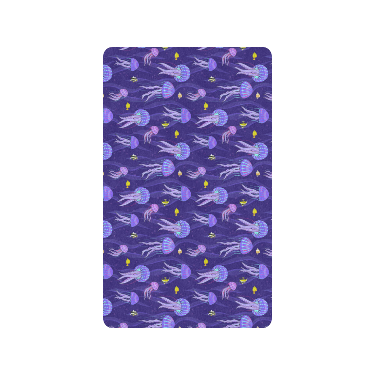 Jellyfish Style Print Rubber Doormat