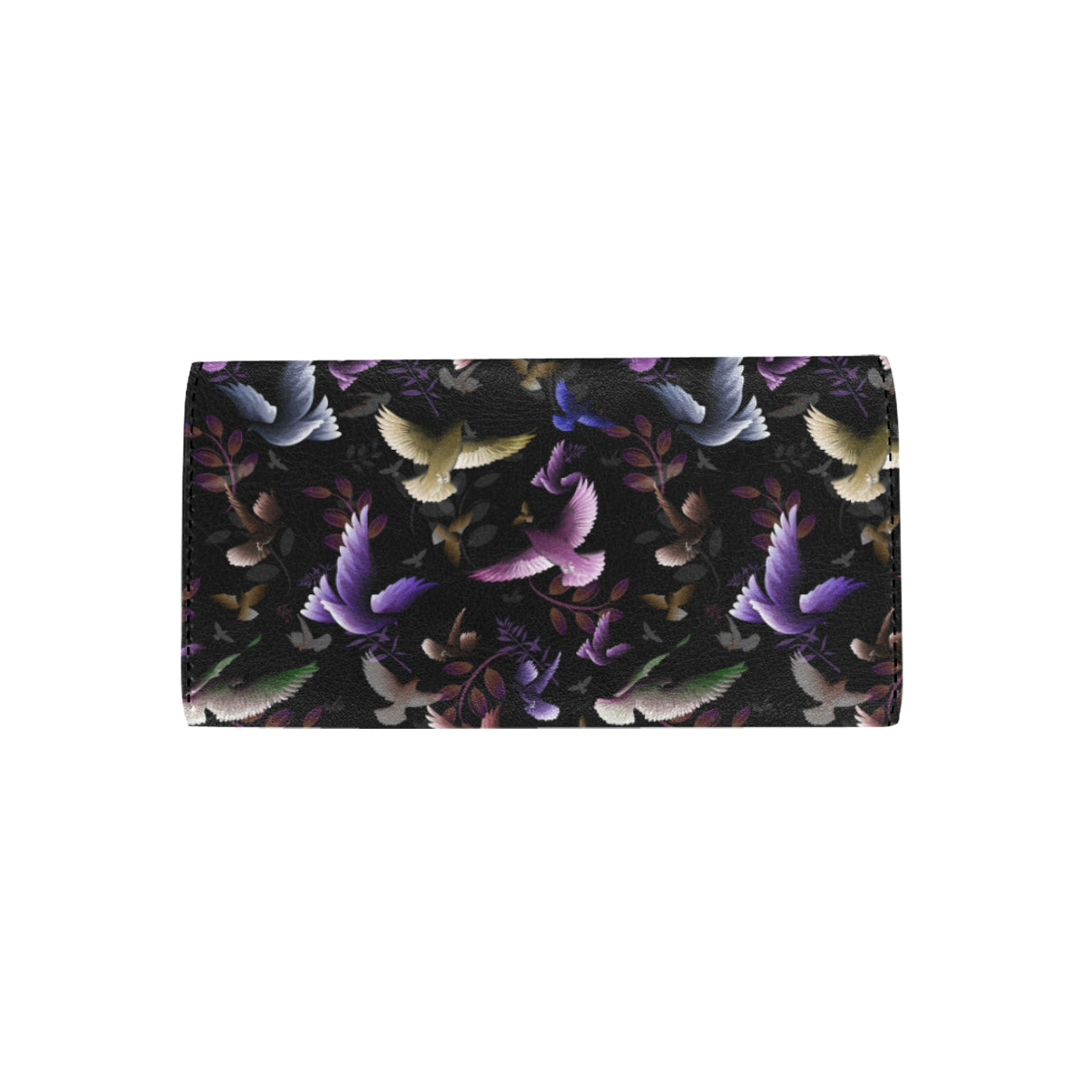 Pigeon Pattern Print Design 01 Women's Trifold Wallet