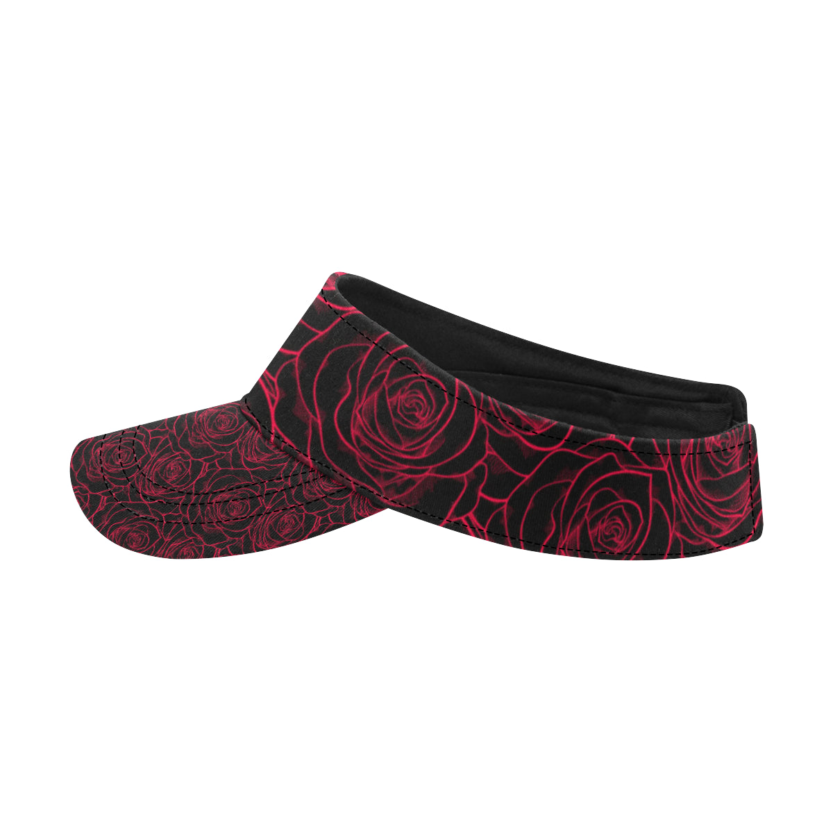 Red Rose Design Print Unisex Sun Visor