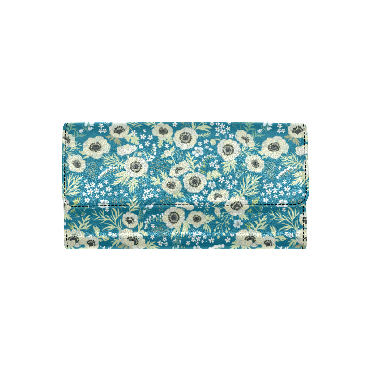 Anemone Pattern Print Design 01 Women's Trifold Wallet