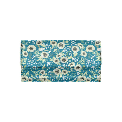 Anemone Pattern Print Design 01 Women's Trifold Wallet