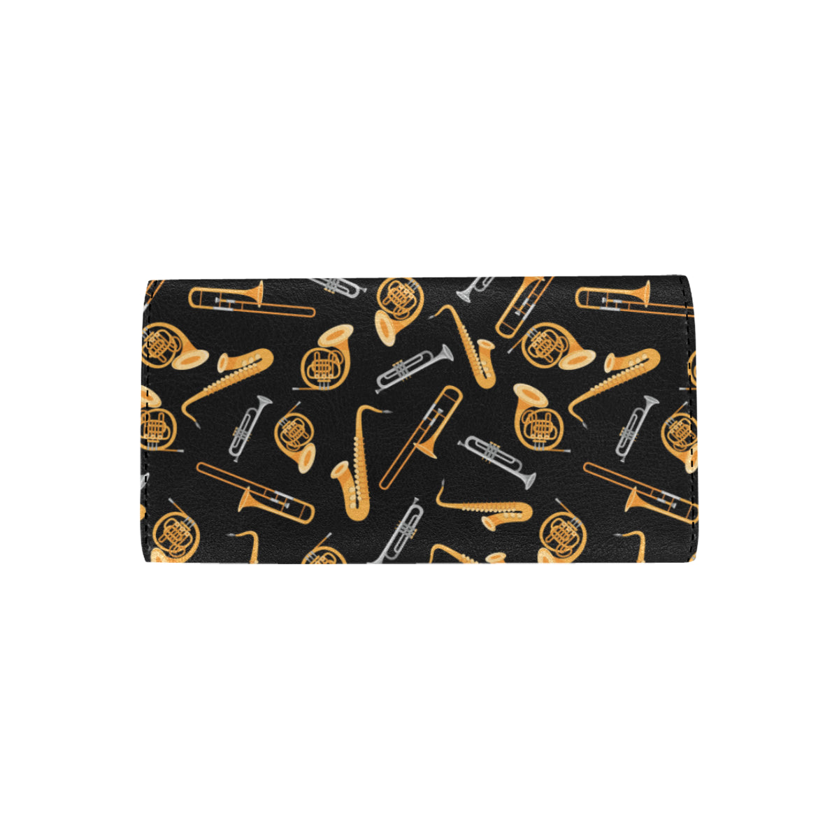 Jazz Pattern Print Design 01 Women's Trifold Wallet