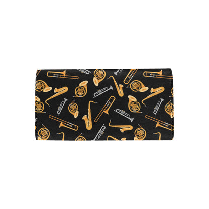 Jazz Pattern Print Design 01 Women's Trifold Wallet