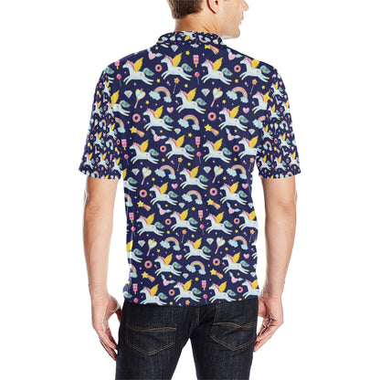 Pegasus Pattern Print Design 05 Men Polo Shirt
