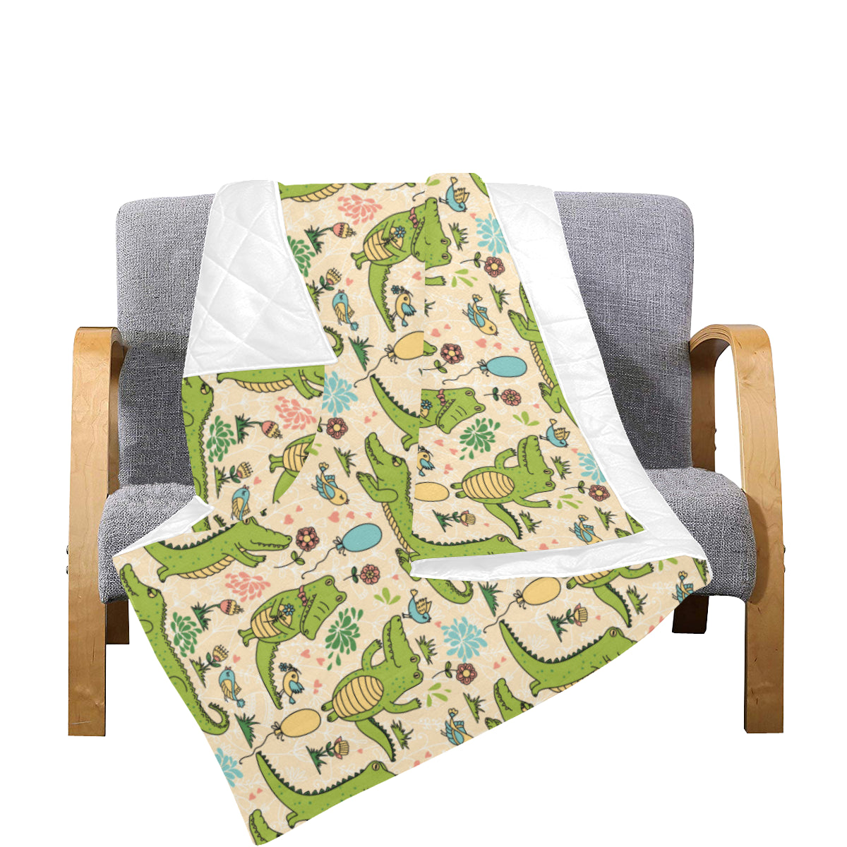 Alligator Pattern Print Design 01 Premium Quilt