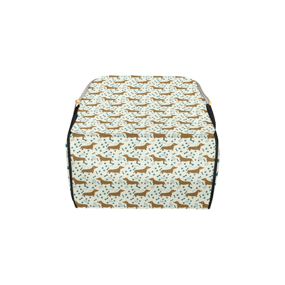 Dachshund Pattern Print Design 01 Diaper Bag Backpack