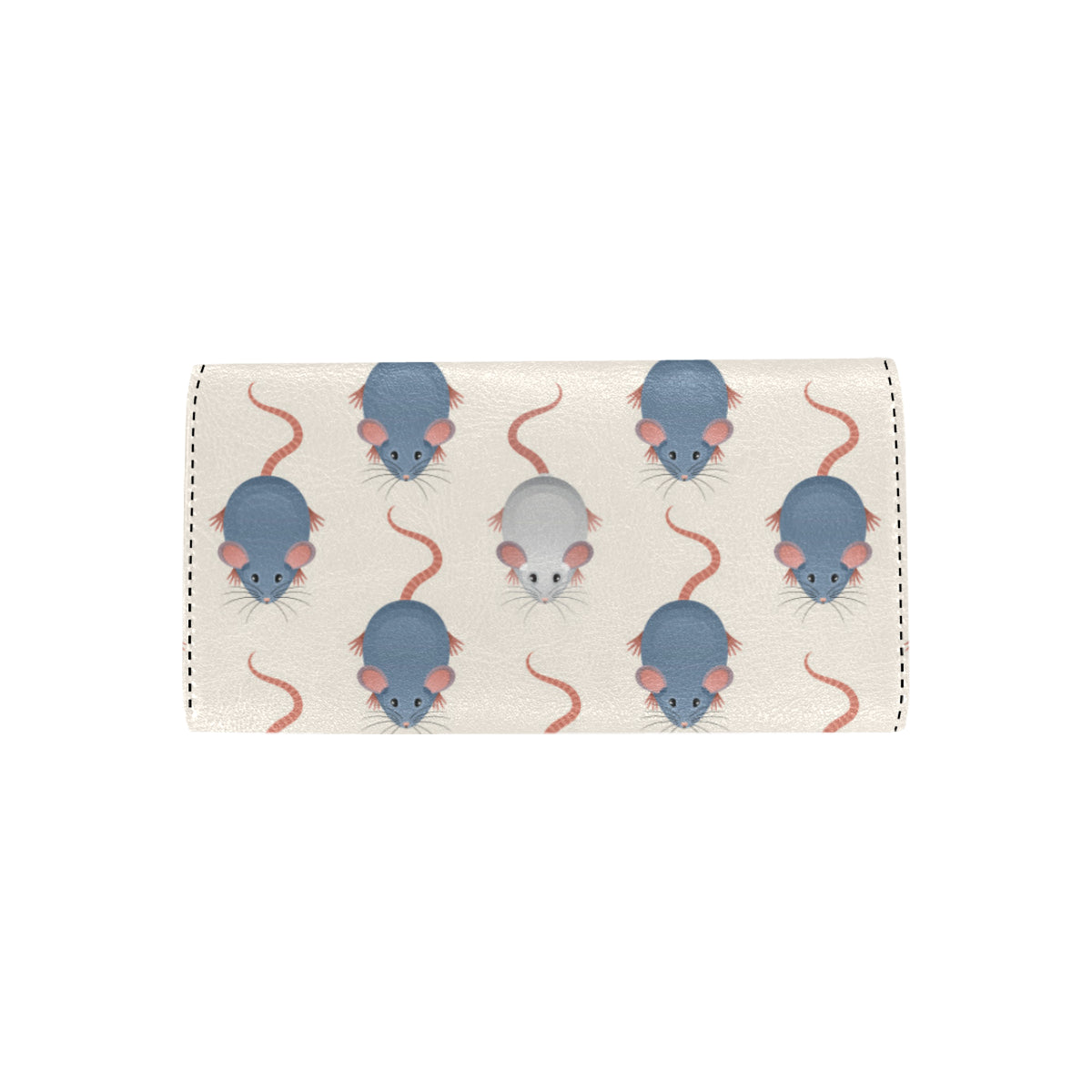 Rat Pattern Print Design 03 Women's Trifold Wallet