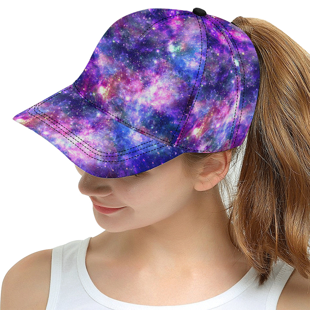 Galaxy Night Stardust Space Print Snapback Cap