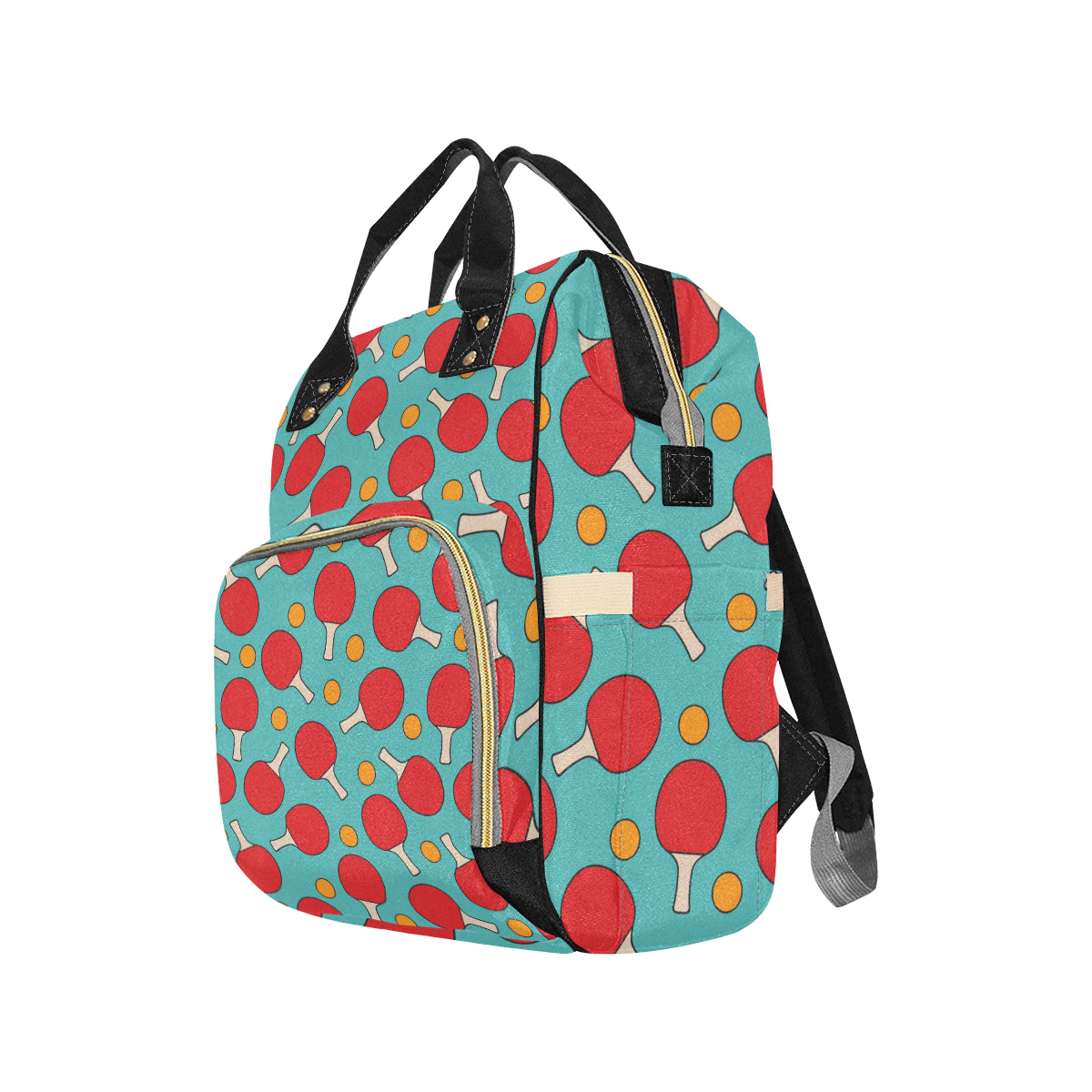 Ping Pong Pattern Print Design A01 Diaper Bag Backpack
