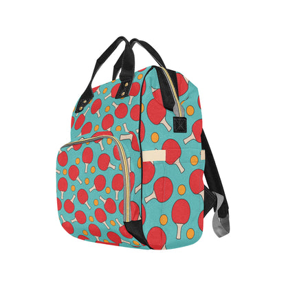 Ping Pong Pattern Print Design A01 Diaper Bag Backpack