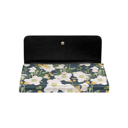 Anemone Pattern Print Design AM04 Women's Trifold Wallet