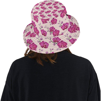 Orchid Purple Pattern Print Design OR04 Unisex Bucket Hat