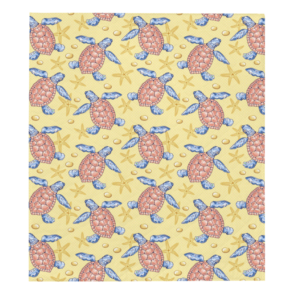 Sea Turtle Pattern Print Design T06 Premium Quilt