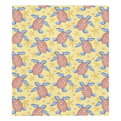Sea Turtle Pattern Print Design T06 Premium Quilt