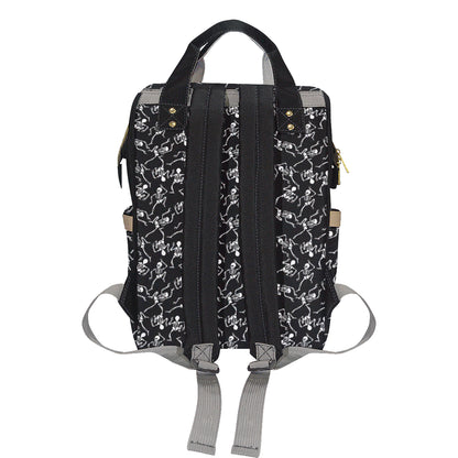 Skeleton Style Print Diaper Bag Backpack