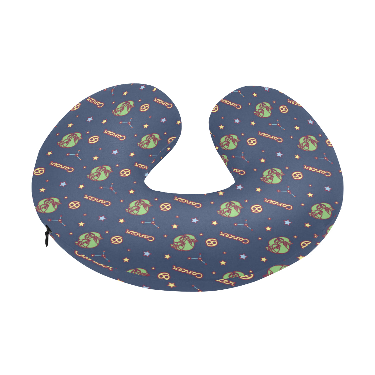 Cancer Zodiac Pattern Print Design 03 U-Shaped Travel Neck Pillow