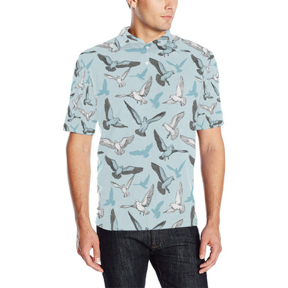 Pigeon Pattern Print Design 03 Men Polo Shirt
